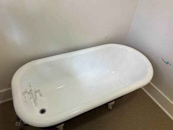 After Refinishing To Cover Old Lead Based Bathtub