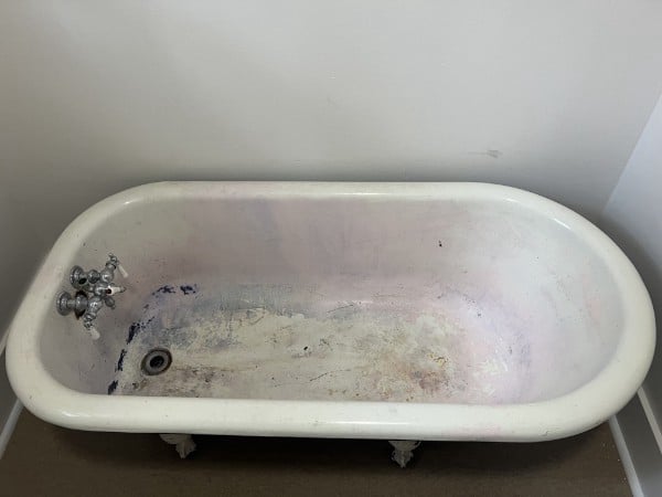 Before Refinishing To Cover Old Lead Based Bathtub
