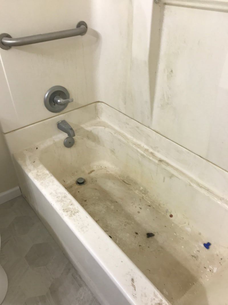 Fiberglass Tub Repair before and after