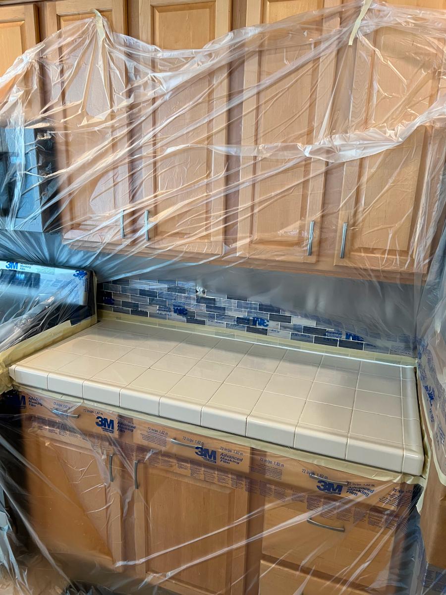 Countertop Refinishing before and after images