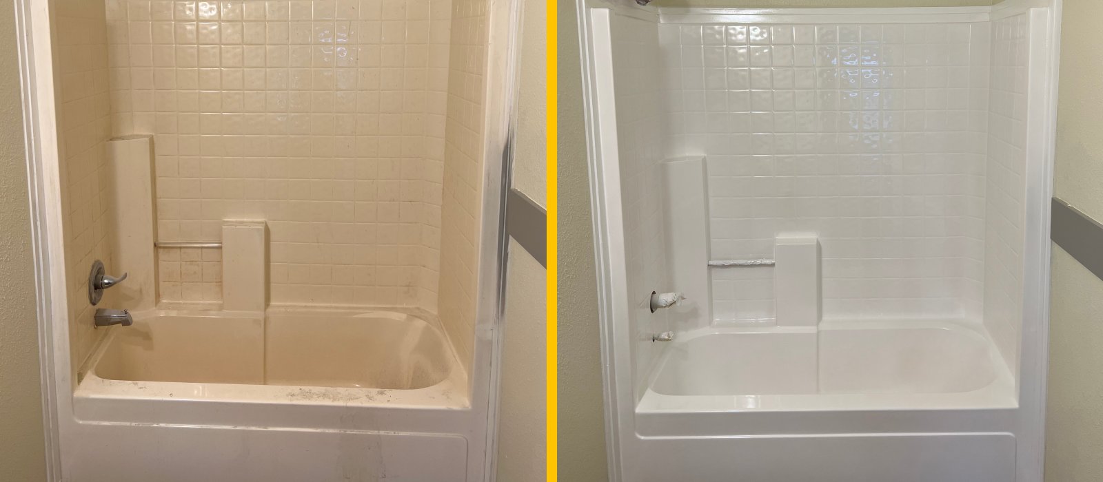 Shower Refinishing Portland OR before and after