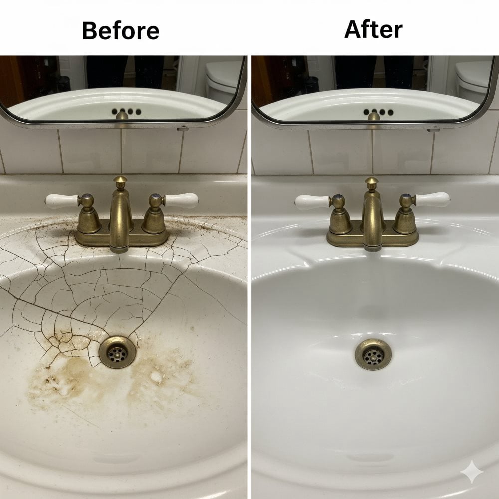 Bathroom Sink Refinishing (Also Called Resurfacing or Reglazing)?