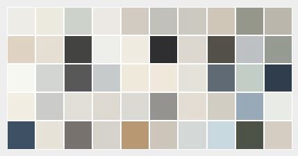 Top 50 Custom Refinishing Color Pallet