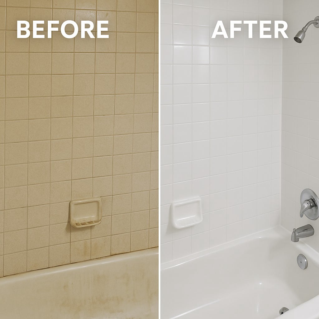 Tub Refinishing before and after