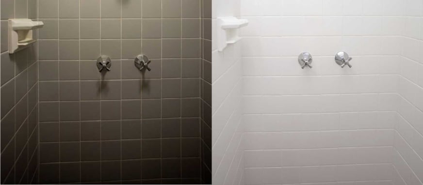 Shower Refinishing Portland OR before and after