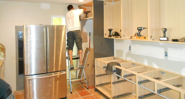Installing New Kitchen Cabinets